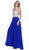 Beaded Sleeveless Halter Long Gown