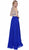 Beaded Sleeveless Halter Long Gown