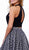 Two-Piece Halter Polka Dot Printed Evening Gown