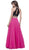 Elegant Two-Piece Bedazzled Halter Neck Long A-line Dress