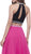 Elegant Two-Piece Bedazzled Halter Neck Long A-line Dress