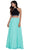 Elegant Two-Piece Bedazzled Halter Neck Long A-line Dress