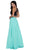 Nox Anabel - 8214 Two-Piece Bedazzled Halter Neck A-line Dress