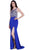 Sleeveless Beaded Long Gown with Slit