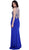 Sleeveless Beaded Long Gown with Slit