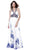 Nox Anabel - 8226 Sleeveless Bejeweled Halter Floral Evening Dress