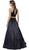 Two Piece Beaded Halter Evening Dress