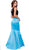 Nox Anabel - 8231 Two Piece Colorblock Satin Evening Dress
