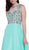 Beaded Embroidery Illusion Evening Gown