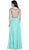 Beaded Embroidery Illusion Evening Gown
