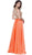 Beaded Embroidery Illusion Evening Gown
