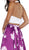Two-piece Floral Halter A-line Evening Dress