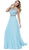 Sheer Beaded Illusion Evening Gown