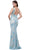 Sleeveless Sequined Lace Evening Dress