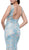 Sleeveless Sequined Lace Evening Dress