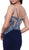 V-Neck Beaded Lace Illusion Evening Dress