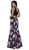 Sleeveless Lace Floral Mermaid Evening Dress
