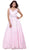 Nox Anabel - 8273 Sleeveless Curved V-Neck Evening Dress