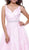 Sleeveless Curved V-Neck Evening Dress