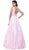 Sleeveless Curved V-Neck Evening Dress