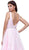 Sleeveless Curved V-Neck Evening Dress