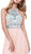 Sleeveless Bejeweled Halter A-line Dress