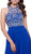 Sleeveless High Neck Beaded Bodice A-line Dress