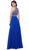 Sleeveless High Neck Beaded Bodice A-line Dress