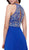 Sleeveless High Neck Beaded Bodice A-line Dress