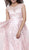 Sleeveless Sheer Illusion Evening Dress
