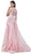 Sleeveless Sheer Illusion Evening Dress