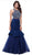 Beaded Illusion Halter Mermaid Dress