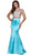 Nox Anabel - 8287 Two-Piece Crop Top Floral Lace Long Dress