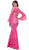 Two-Piece Embroidered Circular Flounce Sleeve Evening Dress