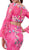 Two-Piece Embroidered Circular Flounce Sleeve Evening Dress