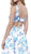 Nox Anabel - 8290 Floral Print Sleeveless Open Back Evening Dress