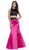 Sexy Sleeveless Two-piece Jewel Trumpet Dress