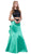 Sexy Sleeveless Two-piece Jewel Trumpet Dress