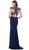 Nox Anabel - 8293 Beaded Crisscrossed Open Back Evening Gown