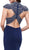 Beaded Crisscrossed Open Back Evening Gown