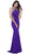 Graceful Bedazzled Halter Neck Long Sheath Dress