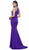 Graceful Bedazzled Halter Neck Long Sheath Dress