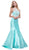 Nox Anabel - 8296 Illusion Halter Beaded Bodice Mermaid Gown