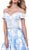 Lace Off Shoulder Floral A-Line Gown