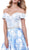 Nox Anabel - 8301 Lace Off Shoulder Floral A-Line Gown