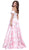 Lace Off Shoulder Floral A-Line Gown