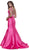 Sleeveless V-Neck Beaded Bodice Trumpet Gown