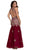 Gold Embellished Illusion Jewel Trumpet Dress