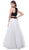 Nox Anabel - 8309 Two-Piece Contrast Lace Embellished Evening Gown