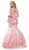 Embellished Sleeveless Ruffled Peplum Evening Gown